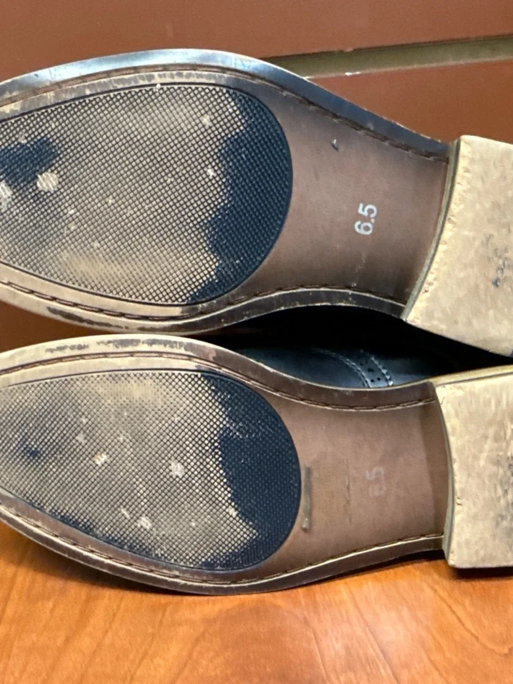 Bruno Marc Men’s Black Wingtip Oxford Dress Shoes Size 6.5